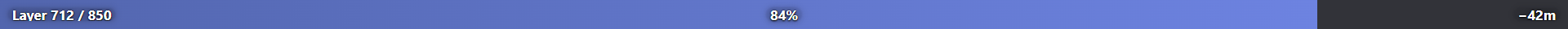Bar overlay edge strip with layer count, centered percent, and remaining time
